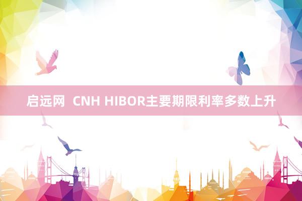 启远网  CNH HIBOR主要期限利率多数上升
