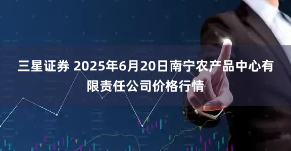 三星证券 2025年6月20日南宁农产品中心有限责任公司价格行情